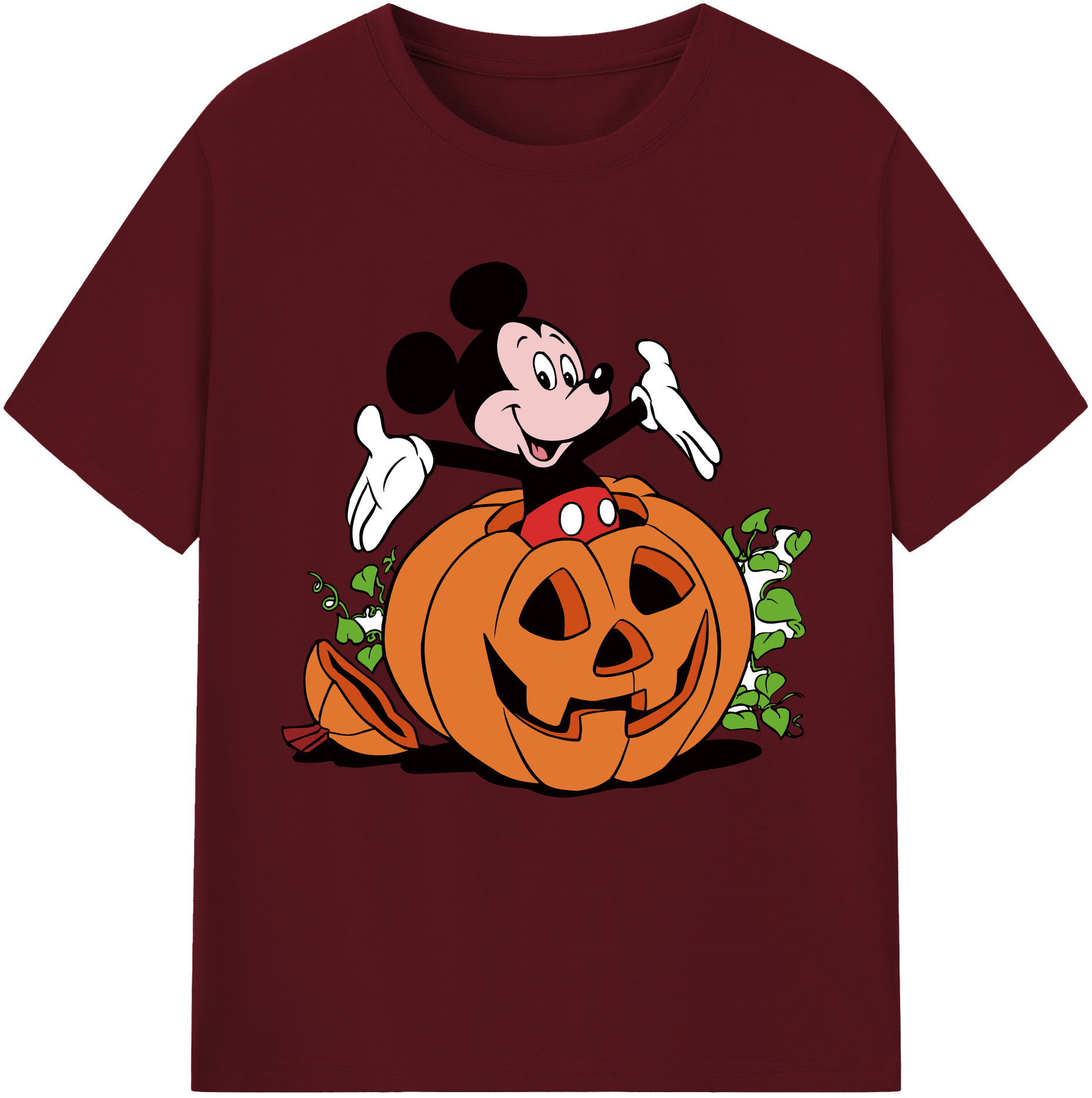（画像用） ミッキーマウス Mickey Mouse 綿100％半袖Tシャツ（フロントプリント）